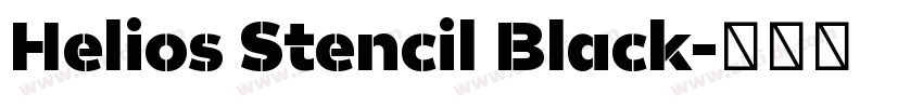 Helios Stencil Black字体转换